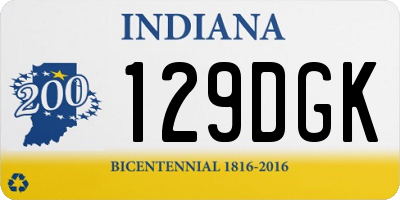 IN license plate 129DGK