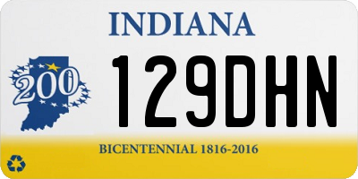 IN license plate 129DHN