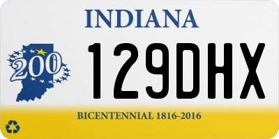 IN license plate 129DHX