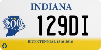 IN license plate 129DI