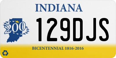 IN license plate 129DJS