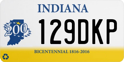 IN license plate 129DKP