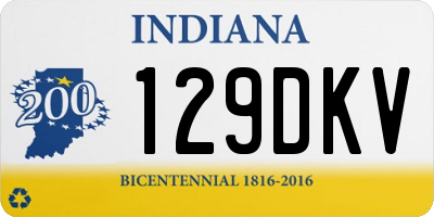 IN license plate 129DKV