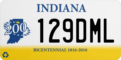 IN license plate 129DML