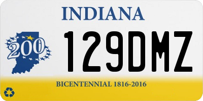 IN license plate 129DMZ