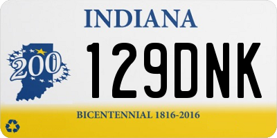 IN license plate 129DNK