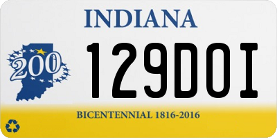 IN license plate 129DOI