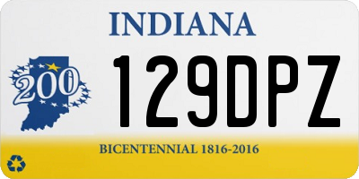 IN license plate 129DPZ