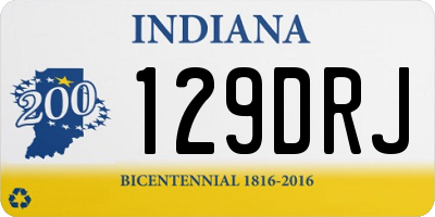 IN license plate 129DRJ