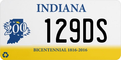 IN license plate 129DS