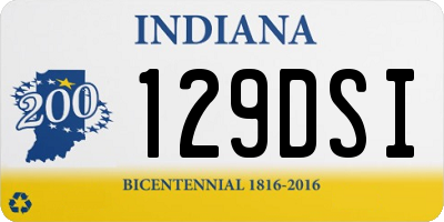 IN license plate 129DSI