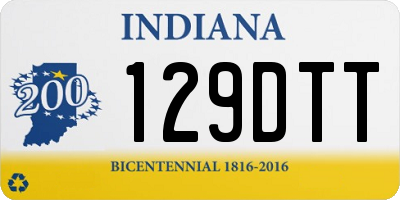 IN license plate 129DTT