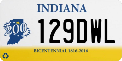 IN license plate 129DWL