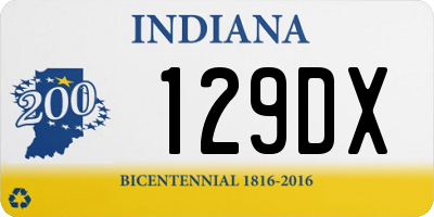 IN license plate 129DX