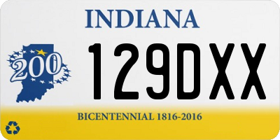 IN license plate 129DXX