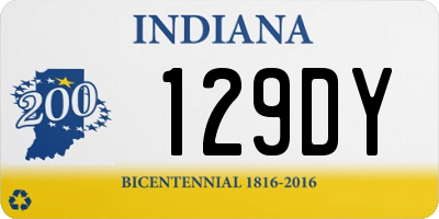 IN license plate 129DY