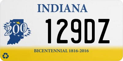 IN license plate 129DZ