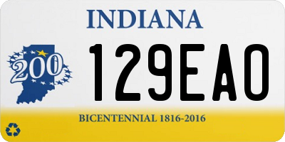 IN license plate 129EAO