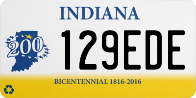 IN license plate 129EDE