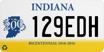 IN license plate 129EDH