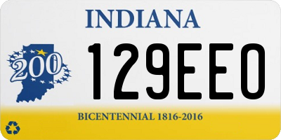 IN license plate 129EEO
