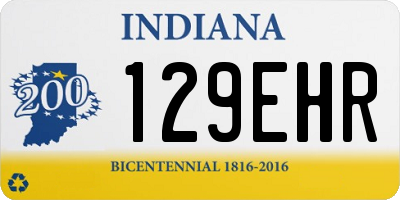 IN license plate 129EHR