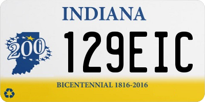 IN license plate 129EIC