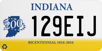 IN license plate 129EIJ