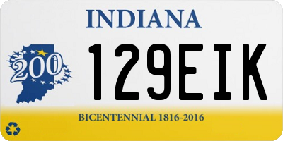 IN license plate 129EIK