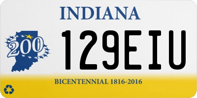 IN license plate 129EIU