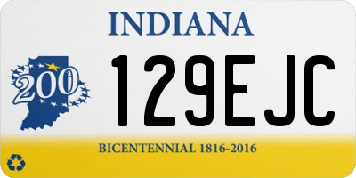 IN license plate 129EJC