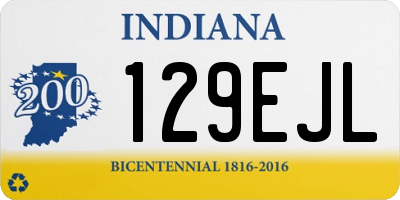 IN license plate 129EJL