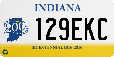 IN license plate 129EKC