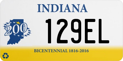 IN license plate 129EL