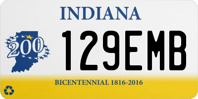 IN license plate 129EMB