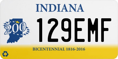 IN license plate 129EMF