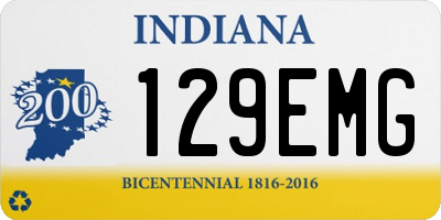 IN license plate 129EMG