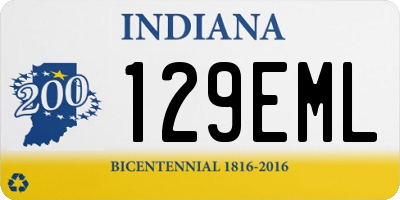 IN license plate 129EML