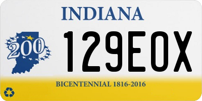 IN license plate 129EOX