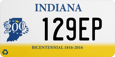 IN license plate 129EP