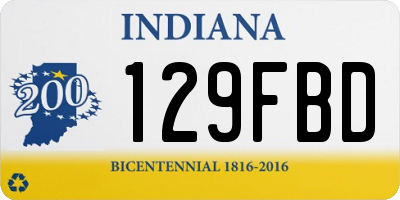 IN license plate 129FBD