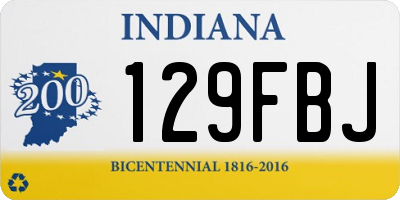 IN license plate 129FBJ