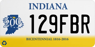 IN license plate 129FBR