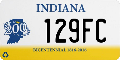 IN license plate 129FC