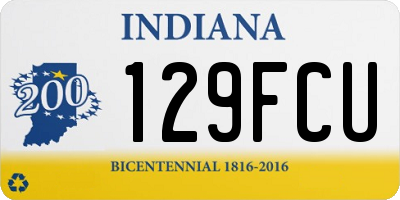 IN license plate 129FCU