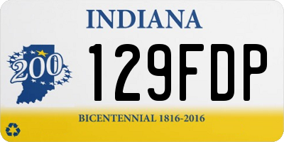 IN license plate 129FDP