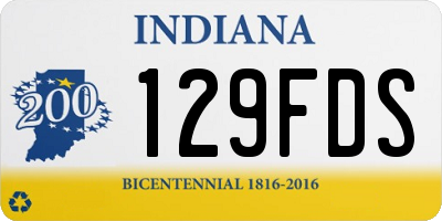 IN license plate 129FDS
