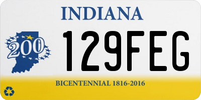 IN license plate 129FEG