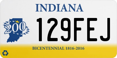 IN license plate 129FEJ