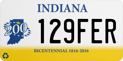 IN license plate 129FER